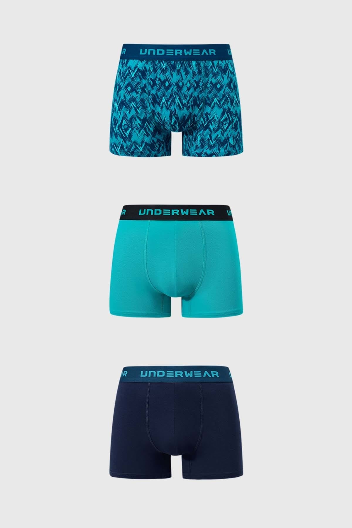Boxer Hombre Tripack Petróleo V