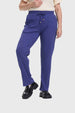 Pantalón Buzo Mujer Con Cordones Azul
