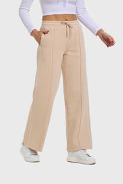 Pantalón Mujer Wide Leg Beige