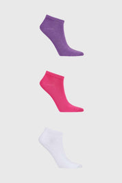 Calceta Deportiva Mujer Tripack Violeta