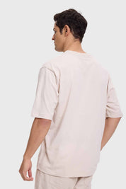 Polera Hombre Estampado Beige