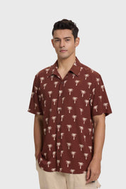 Camisa Hombre Print Chocolate