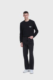 Jeans Hombre Baggy Focalizado Negro