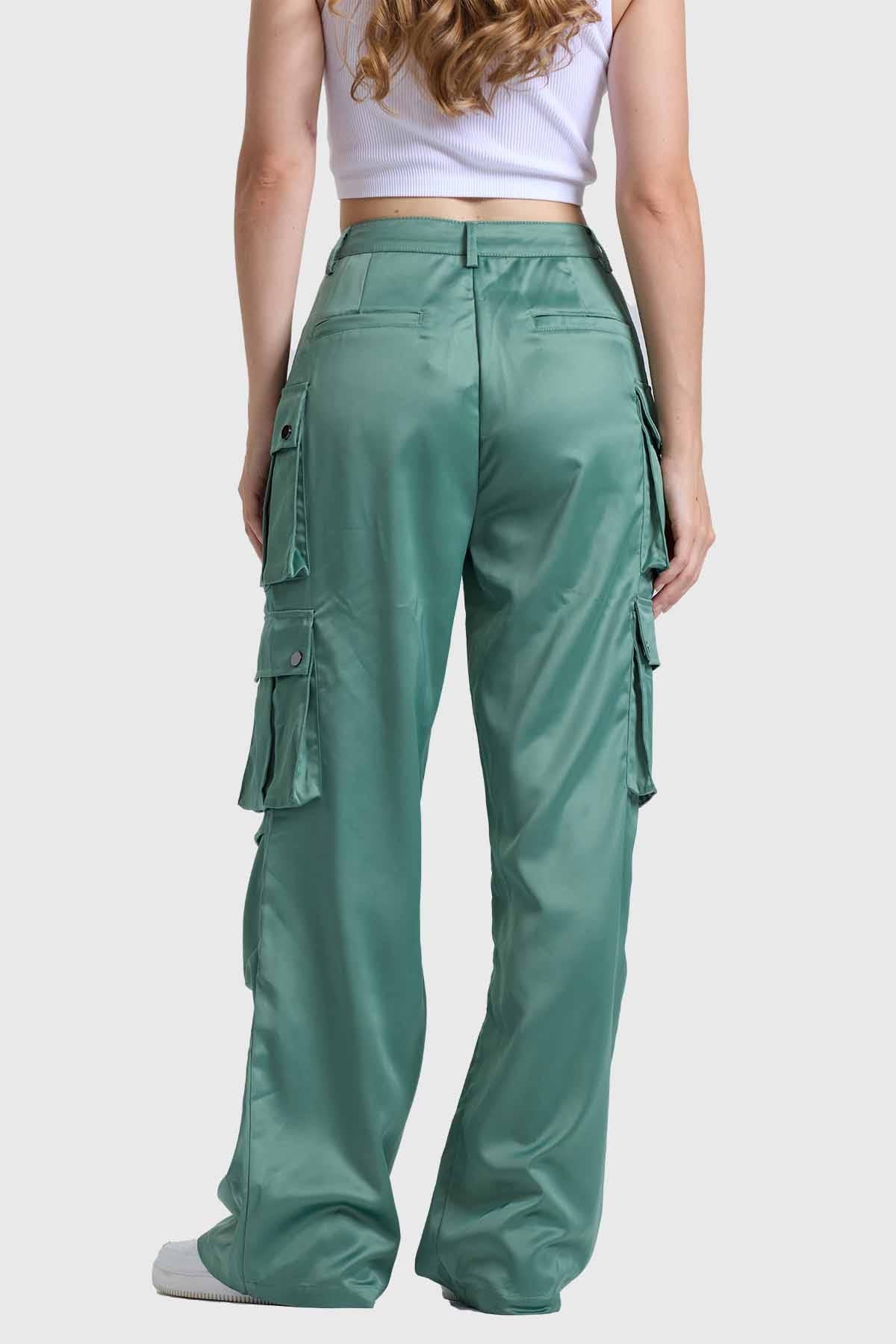 Pantalón Mujer Cargo Verde