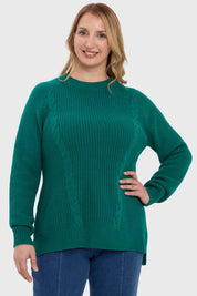 Sweater Mujer Calado Verde