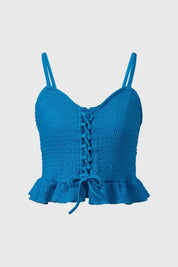 Polera Niña Textura Azul