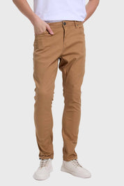 Jeans Hombre Slim Café
