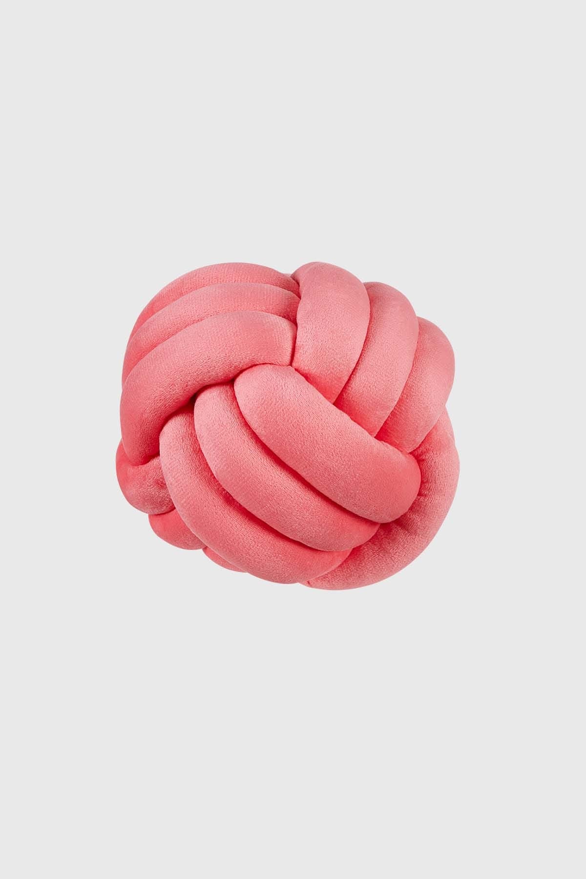 COJÍN UNISEX VELVET NUDO CORAL