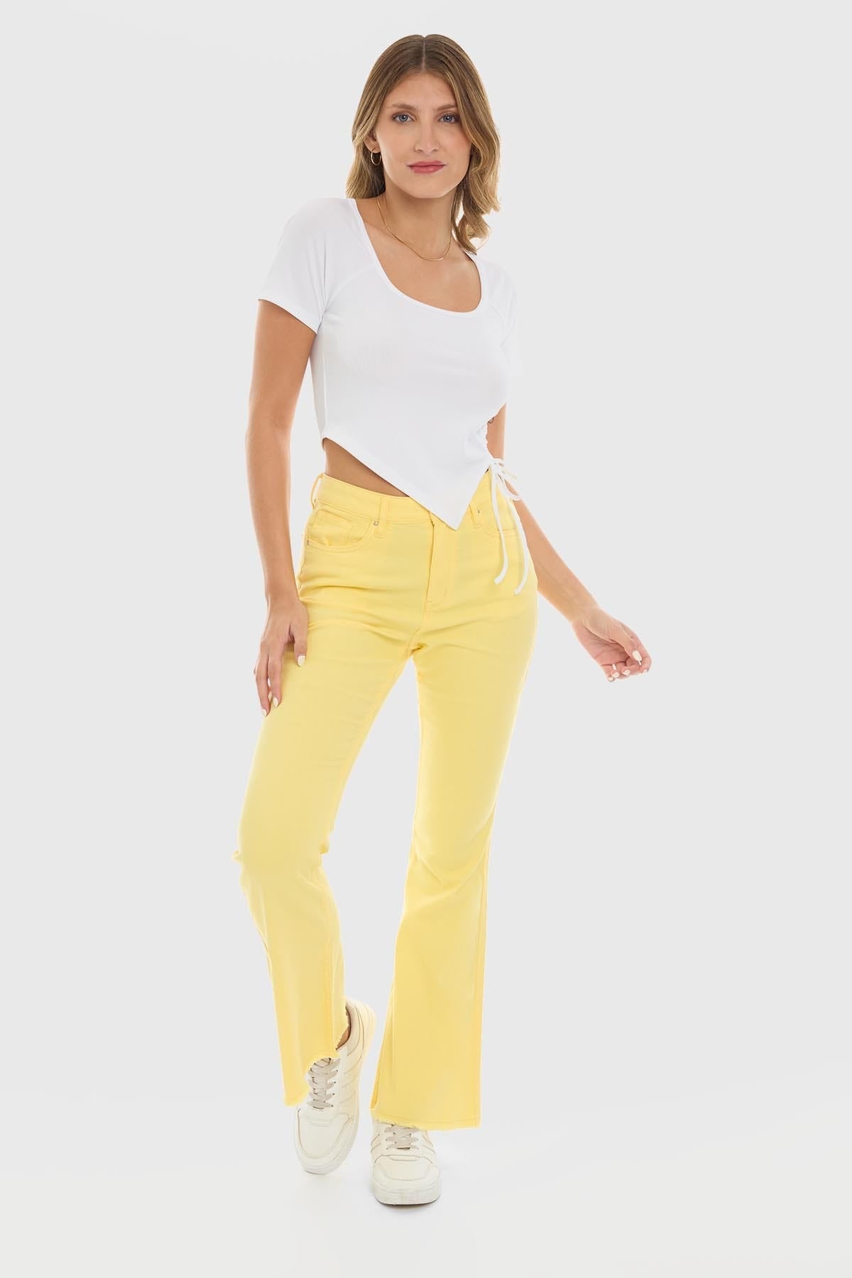 JEANS MUJER FLARE MONSE AMARILLO
