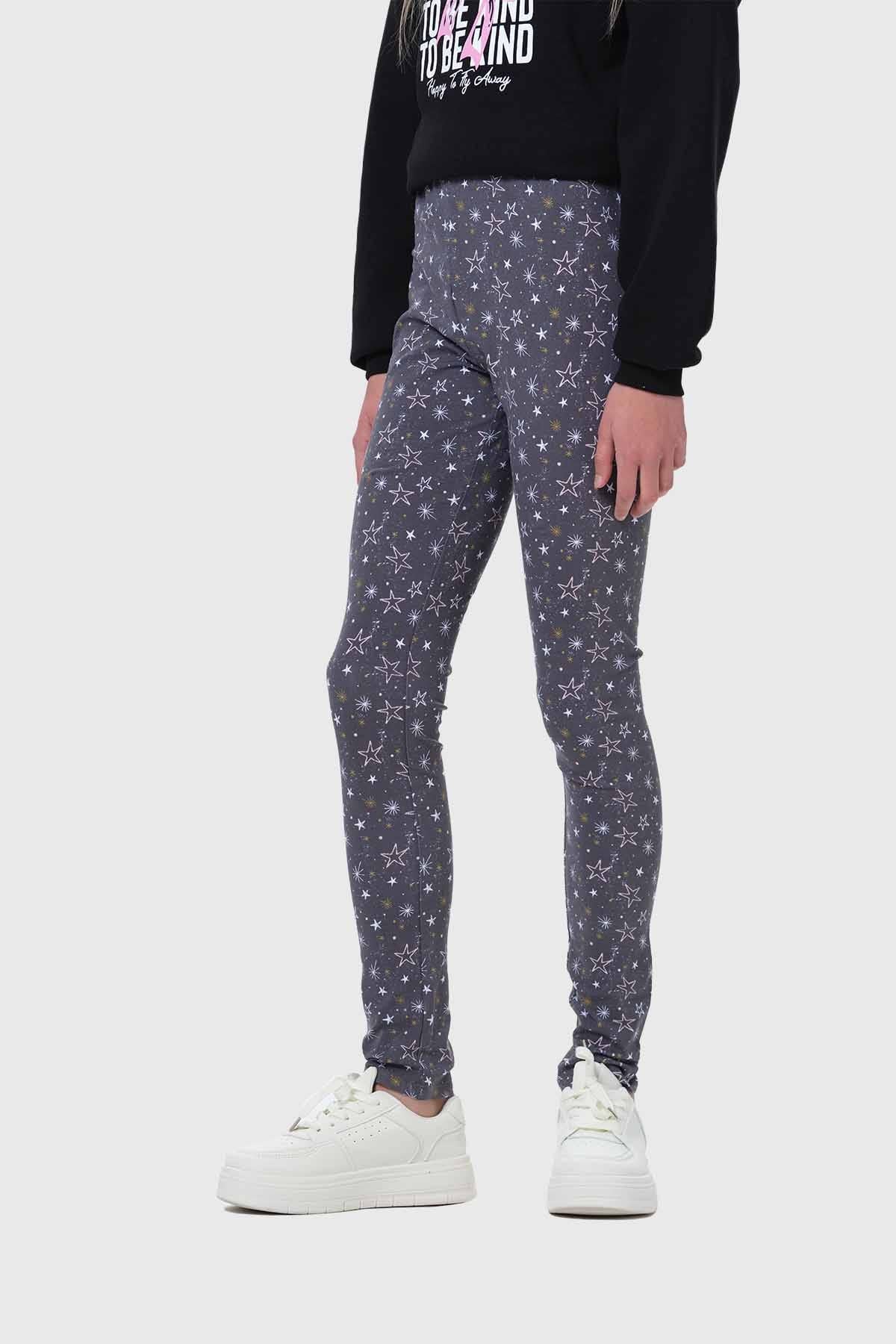 Calza Niña Bipack Print Negro