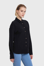 Blusa Mujer Abotonada Negro