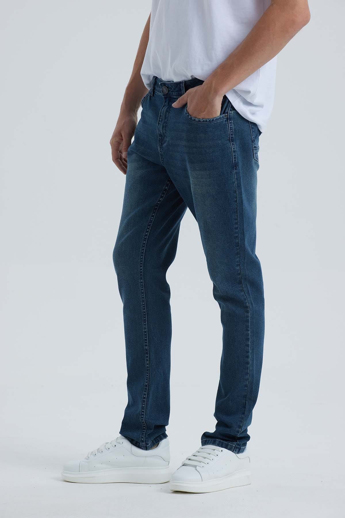 Jeans Hombre Slim Azul