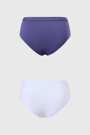 Calzón Mujer Bipack Detalle Encaje Azul