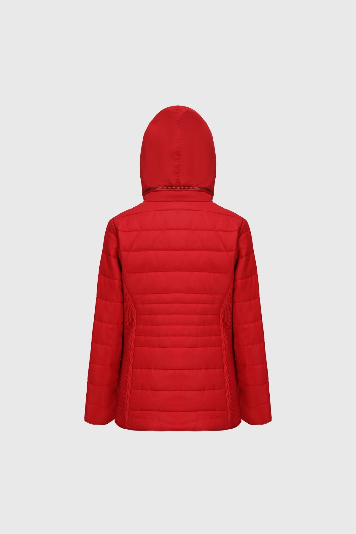 Parka Mujer Gorro Escondido Rojo