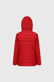 Parka Mujer Gorro Escondido Rojo
