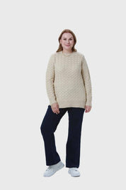 Sweater Mujer Calado Beige