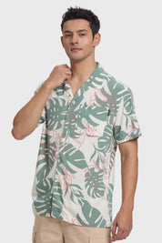 Camisa Hombre Guayabera Tropical Beige