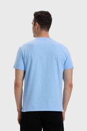 Polera Hombre Con Bolsillo Celeste