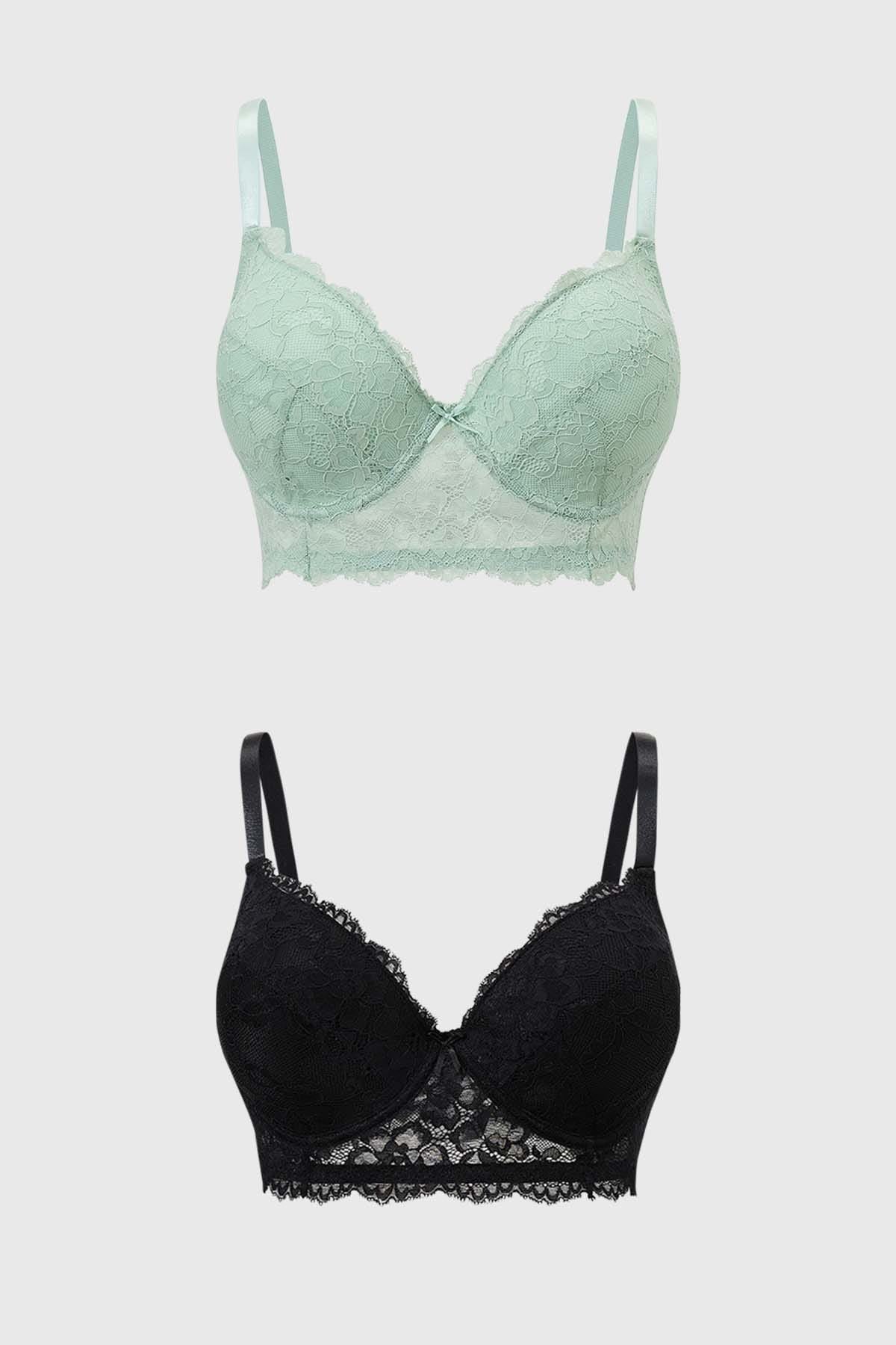 Sostén Mujer Bipack Encaje Menta