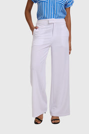 Pantalón Mujer Palazzo Sastrero Blanco