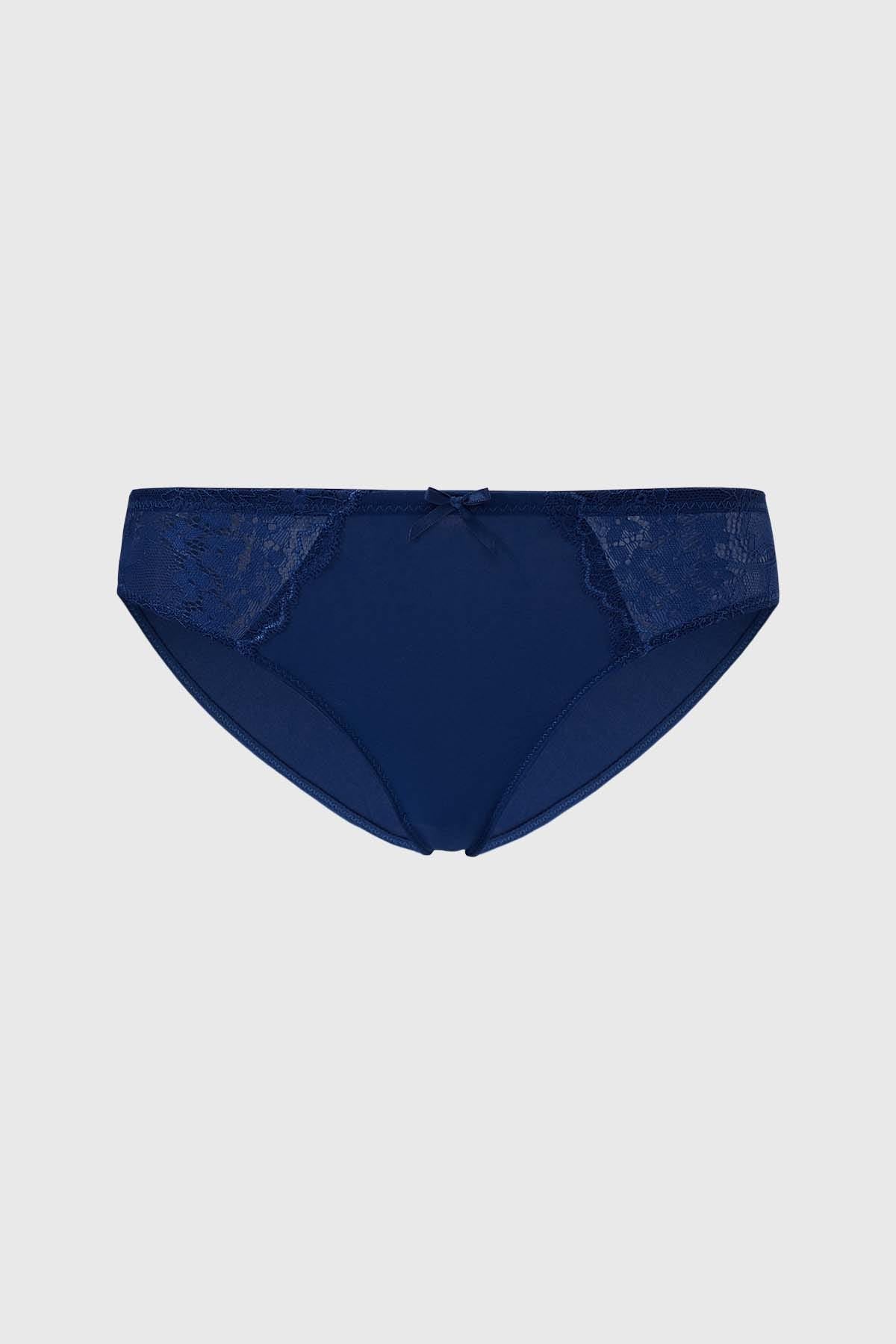 Calzón Mujer Detalle Encaje Azul