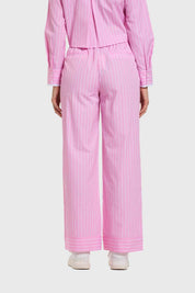 Pantalón Mujer Sastre Strass Pinza Rosado