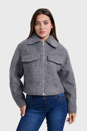 Chaqueta Mujer Paño Gris