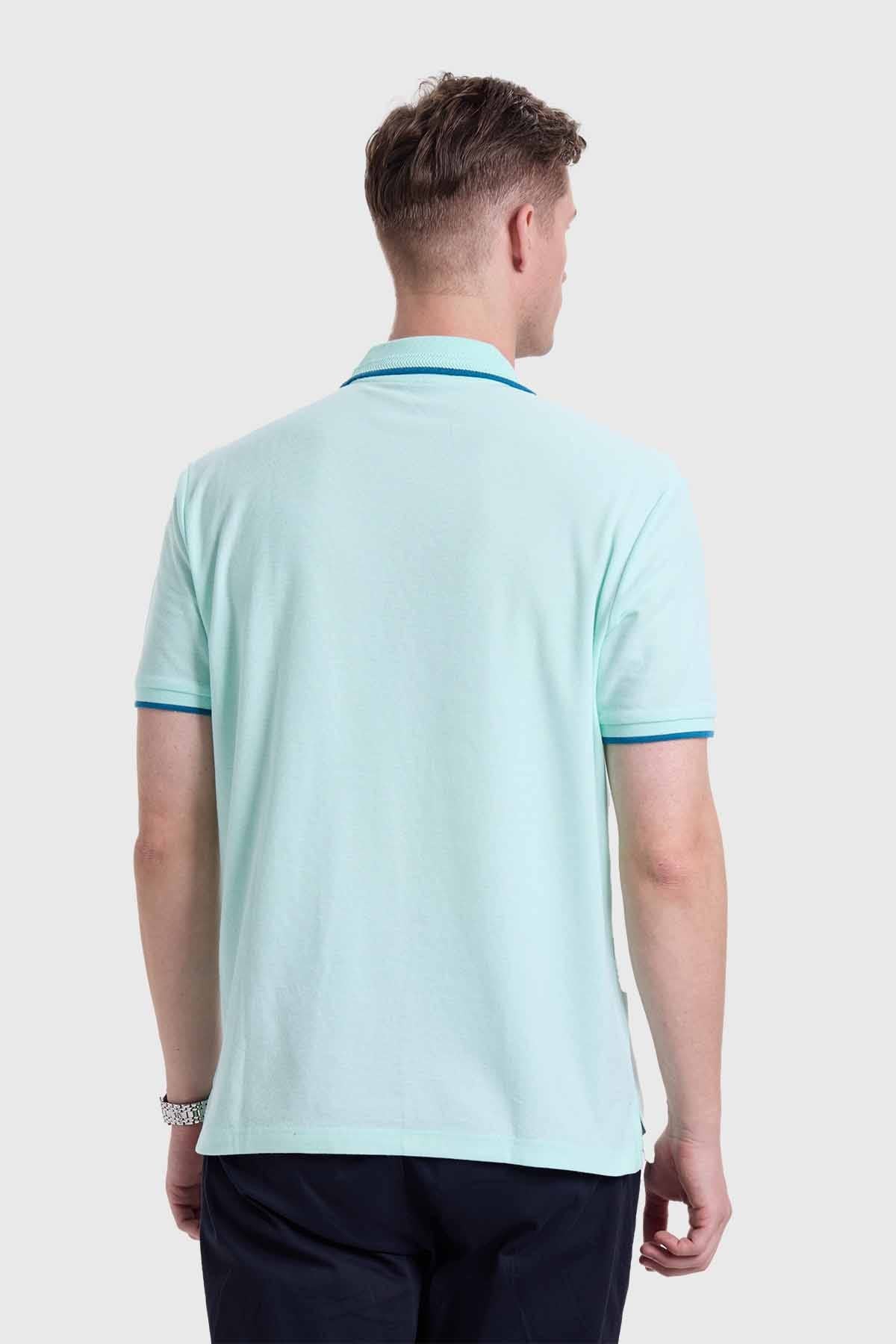 Polera Hombre Piqué Básica Aqua
