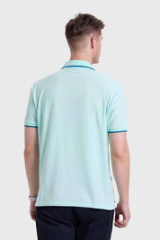 Polera Hombre Piqué Básica Aqua