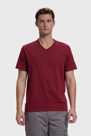 Polera Hombre Casual Básica Burdeo