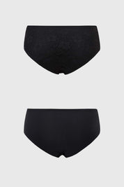 Calzón Mujer Bipack Encaje Negro