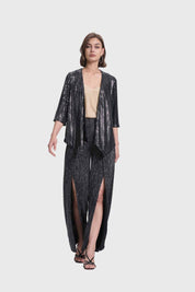 Blusa Mujer Bolero Fiesta Negro