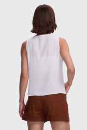 Blusa Mujer Amarras Delanteras Crudo