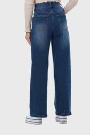 Jeans Mujer Wide Leg Linea Azul
