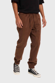 Pantalón Hombre Jogger Twill Chocolate