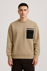 Polerón Hombre Bolsillo Beige