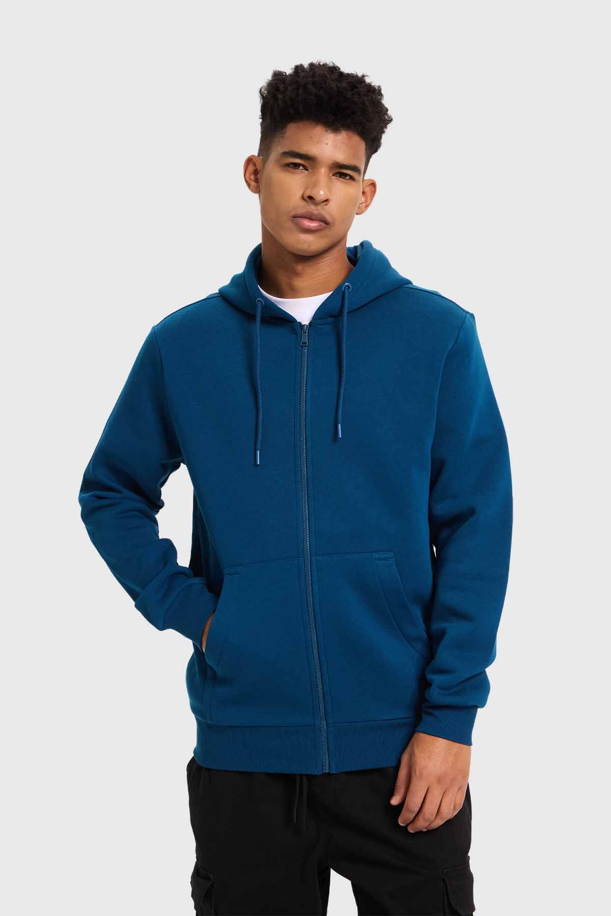 Polerón Hombre Básico Azul Azul / L