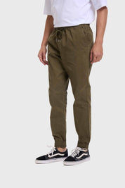 Pantalón Hombre Jogger Twill Verde Verde Militar / 42