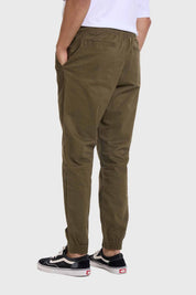Pantalón Hombre Jogger Twill Verde Verde Militar / 42