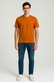 Polera Hombre Loose Fit Ocre
