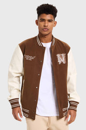 Chaqueta Hombre Varsity Cafe Café / S
