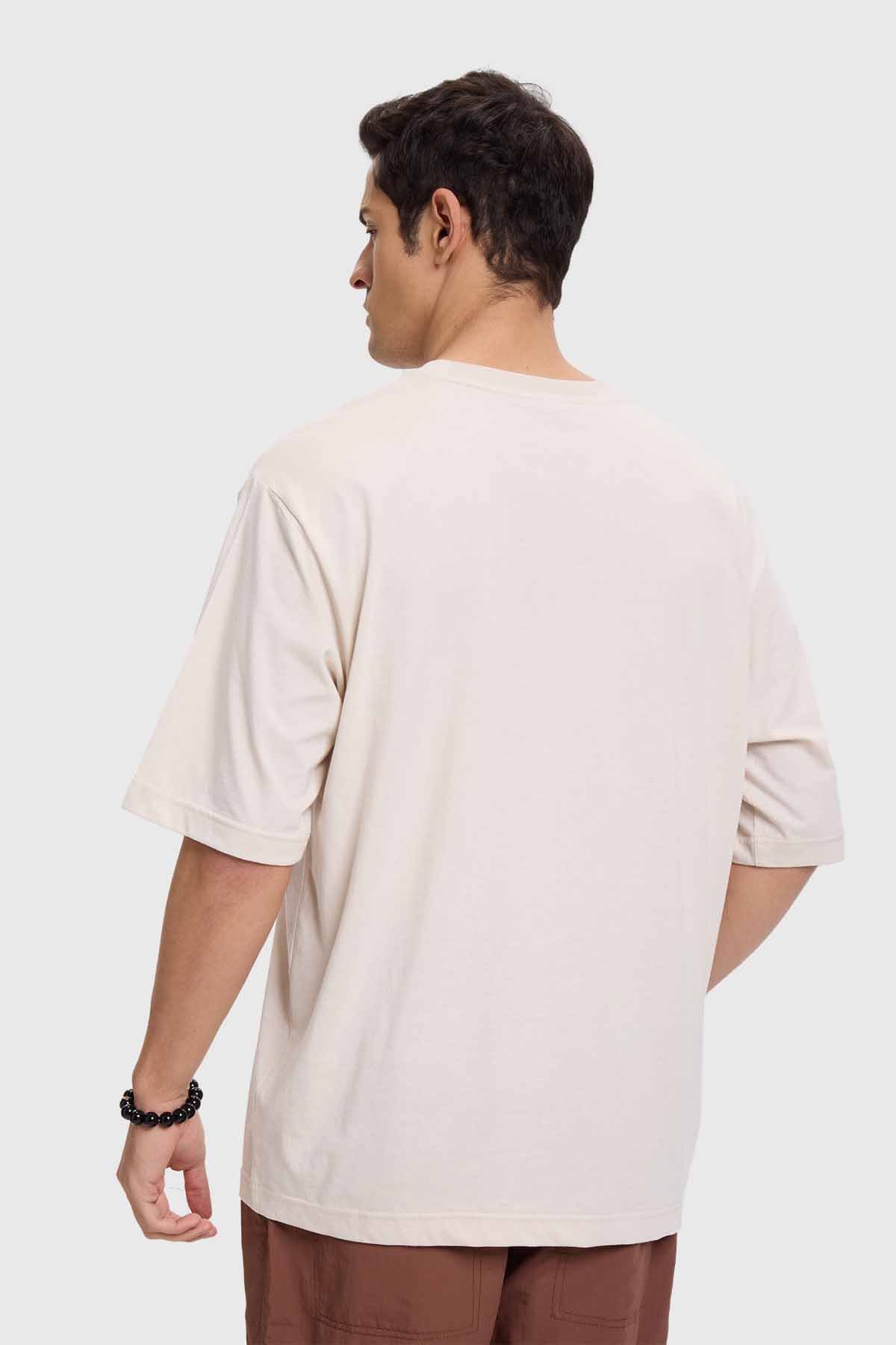 Polera Hombre Racing Oversize Beige Beige / L