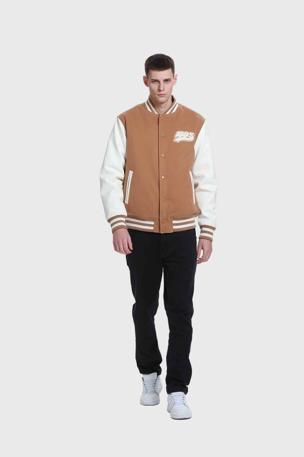 Chaqueta Hombre Varsity Beige Beige / L