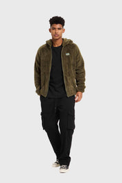 Polar Hombre Peludo Verde Verde Militar / XXL