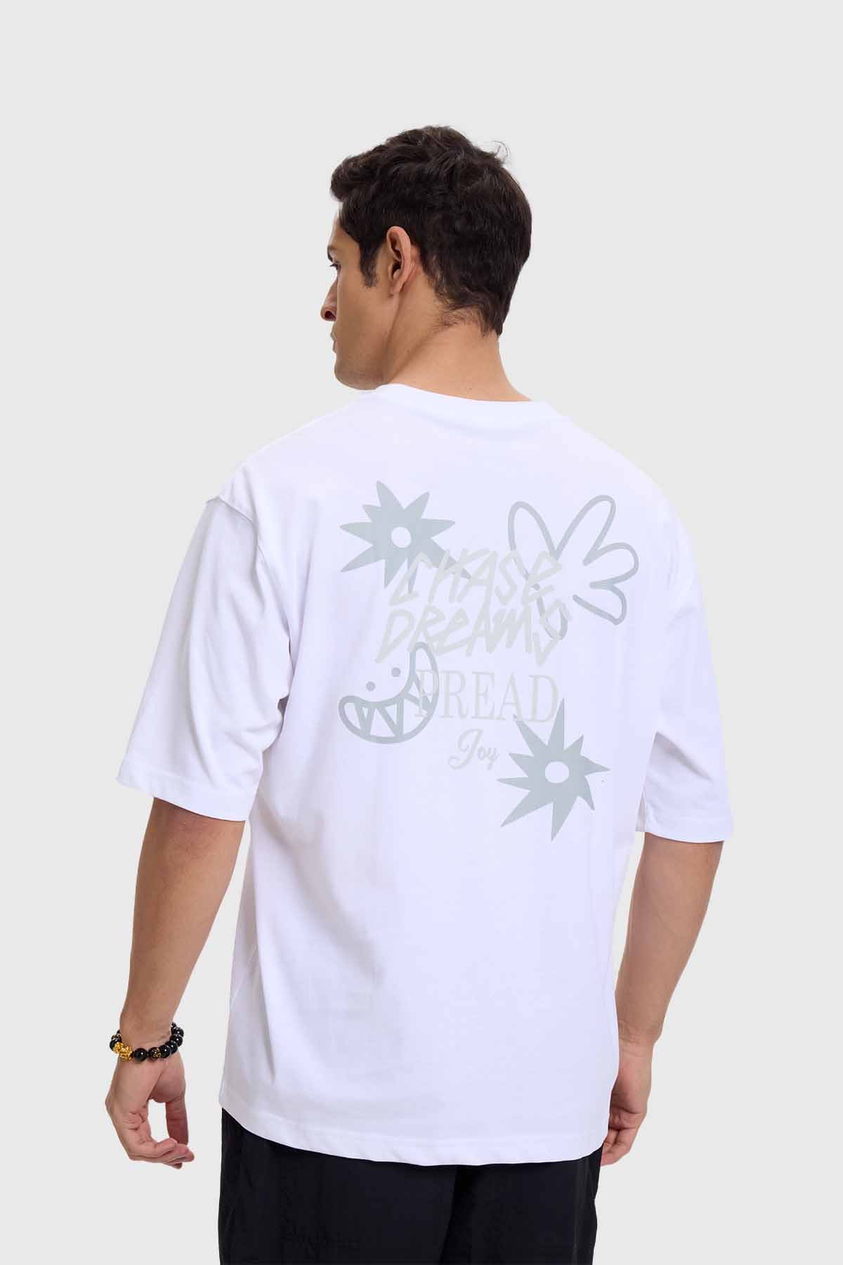 Polera Hombre Print Graffiti Blanco Blanco / L