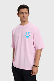 Polera Hombre Print Graffiti Rosado Rosado Claro / XXL