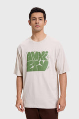 Polera Hombre Print Puff Beige