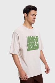 Polera Hombre Print Puff Beige Beige / S