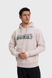 Polerón Hombre Hoodie Print Beige Beige / S