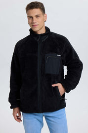 Polar Hombre Peludo Aplicación Taslán Negro Negro / XXL